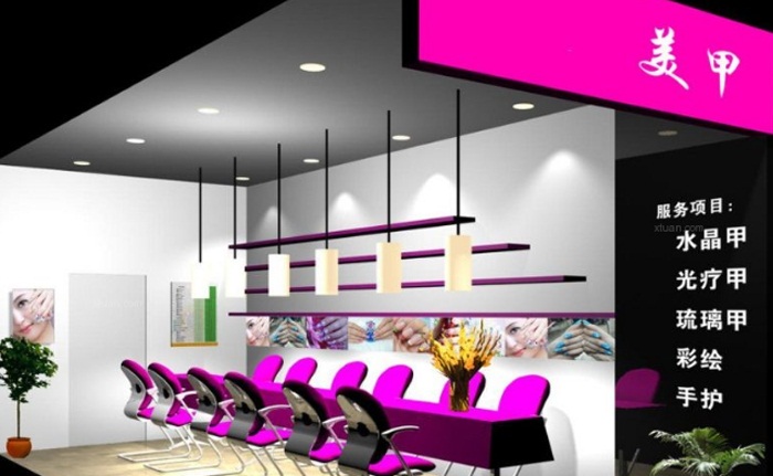 美甲店裝飾設(shè)計效果圖