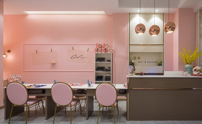 美甲店設計裝修圖片
