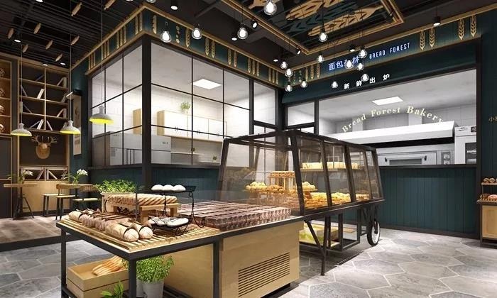 最新豪華蛋糕店設(shè)計裝飾效果圖片